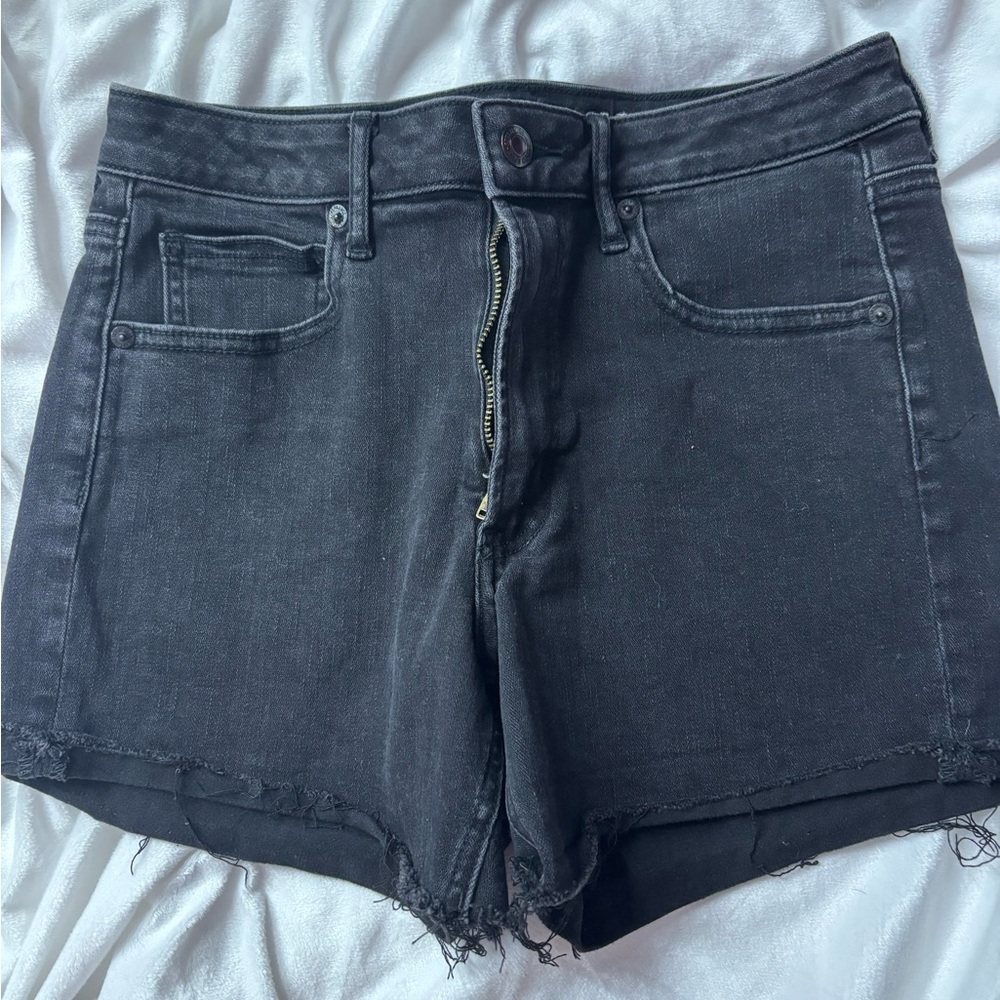 Women's Black Denim Shorts